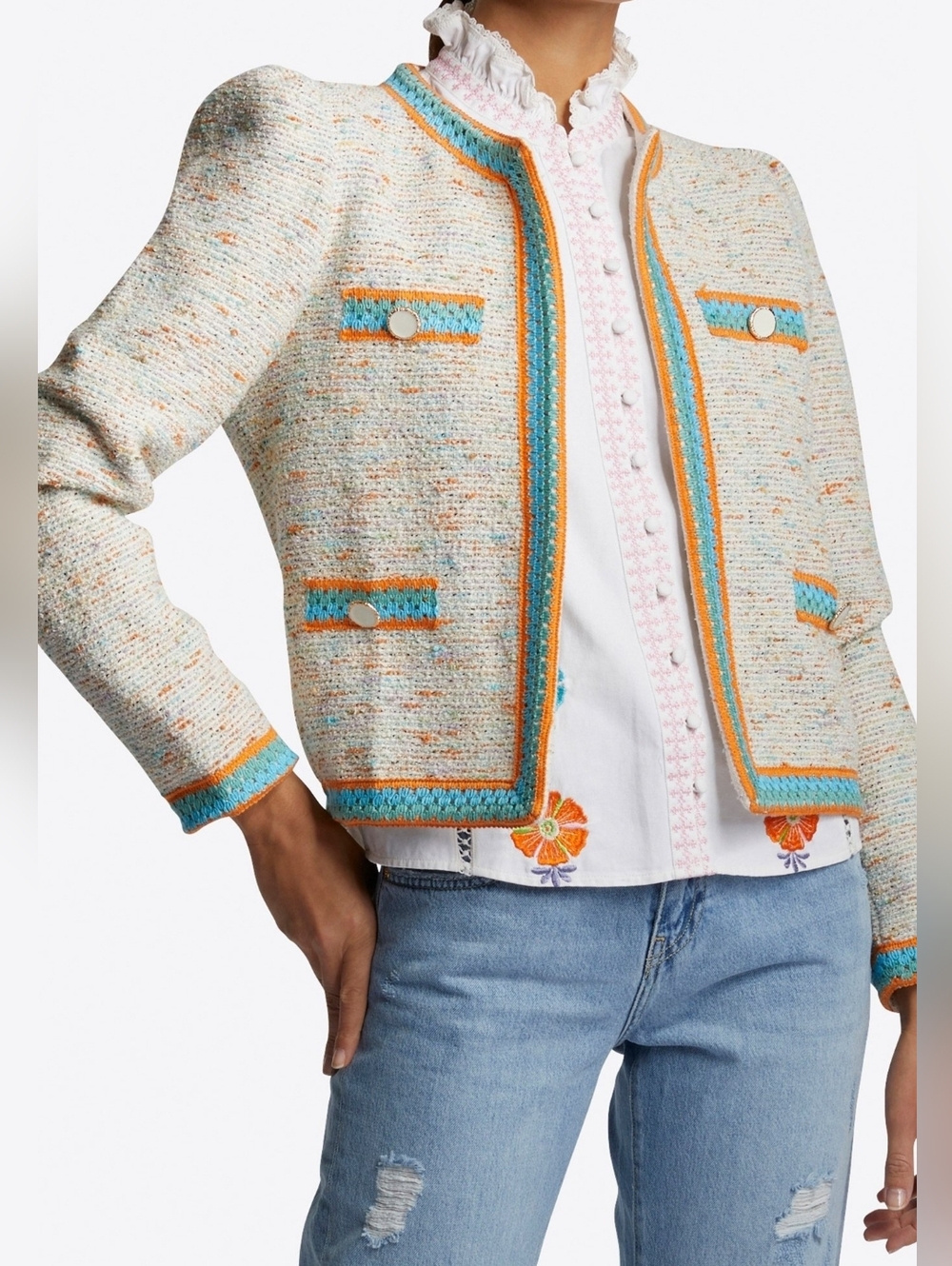 Rich & Royal Women's Size XL Tweed Blazer Jacket New with Tags